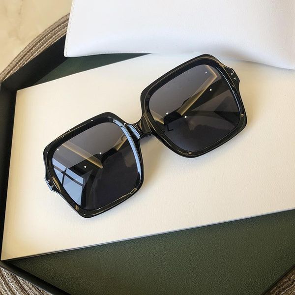

sunglasses design for women lady square sun glasses woman gradient pink blue lens uv400 eyeglasses, White;black
