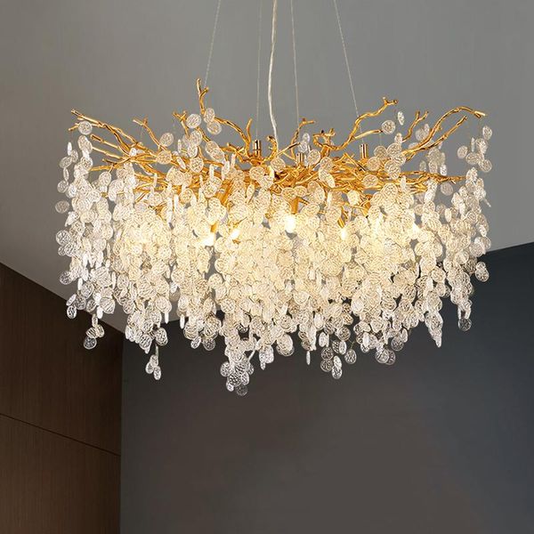

chandeliers modern luxury crystal led chandelier lighting home decoration loft villa lustre living room el hall art indoor decor