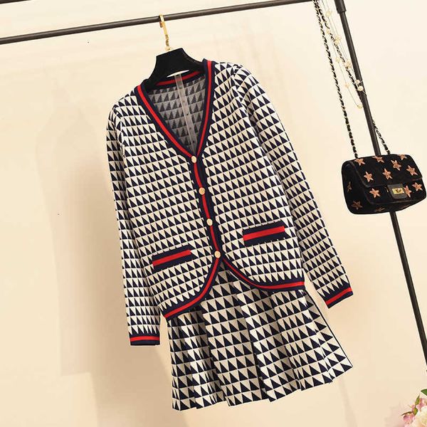 

two piece dress mujeres otoo botn de chaqueta rebeca punto + mini faldas dos piezas conjuntos patrn traje falda j10x, White