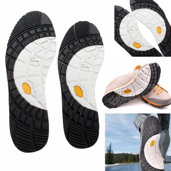 

shoes materials 1pair rubber stick on soles, hard-wearing anti-slip glue full insoles shoe repair replacement diy, mats non-slip protectors, Black