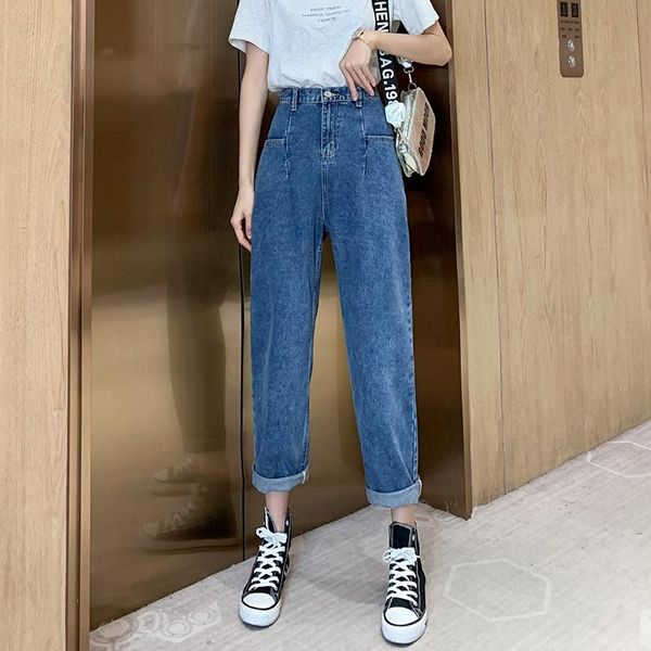 

women's jeans guuzyuviz dark blue women high waist ladies pant plus size denim trouser korean jean pantalones de mujer vaquero