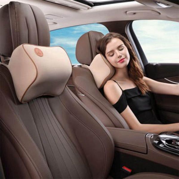 

seat cushions car headrest pillow neck memory lumbar support cotton breathable cushion accessories