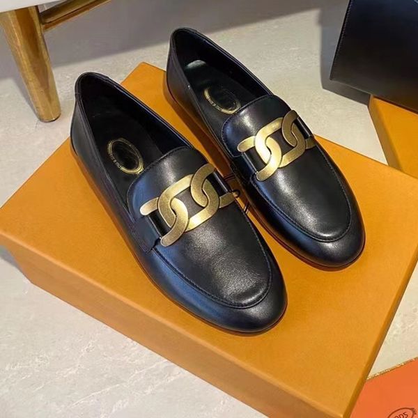 

quality genuine leather women dress shoes luxury designer casual comfortable flat heel loafers round toes classic buckle womens lefu 34-40, Black