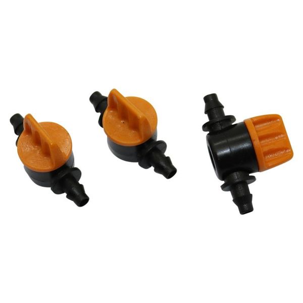 

100pcs 4/7mm miniature valves watershose end connectors homebrew garden irrigation switch coupling barbed slotted valve watering equipme