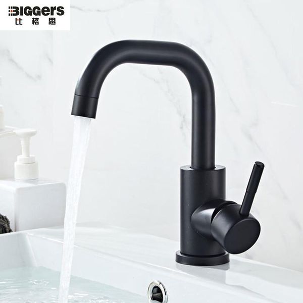 

bathroom sink faucets biggers sanitary black color 304 stainless steel basin faucet cold and water mixer tap with pipes rotatable