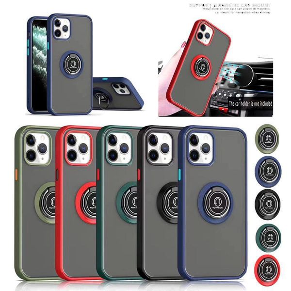 

case car magnetic ring holder case for iphone 12 pro max xs max x xr 6 7 8 plus iphone 12 5.4 6.1 6.7 hybrid holder ring case