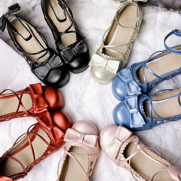 

dress shoes sianie tianie pu blue pink red platform square middle heels girls party dance round toe cross-tied women mary janes, Black
