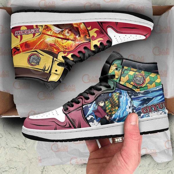 

rengoku giyu and sneakers custom demon slayer anime shoesuvh3