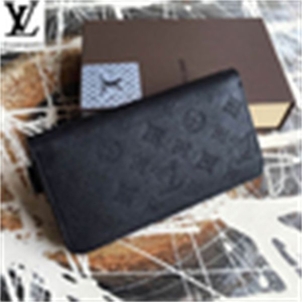 

purse brand designer clutches luxury 8j0i wallets women's zippy chain leather perforated print zipper compact long m58429