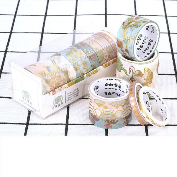 

gift wrap creative printed masking paper tape set diy hand account craft scrapbooking journal decoration material