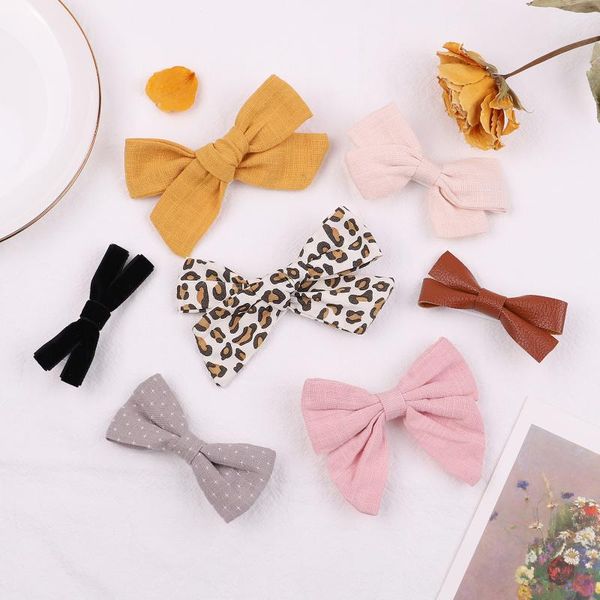 

hair accessories fashion korean ribbon hairgrips printed bow hairpin women floral cotton linen lovely clip barrette girls, Slivery;white