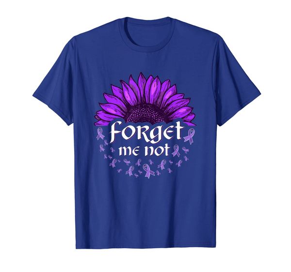 

forget me not sunflower shirt alzheimer's awareness gift, White;black