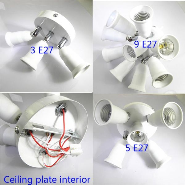 

bulbs artoo adjustable e27 splitter 3/5/9 heads lamp base led light bulb holder adapter converter socket 90-305v