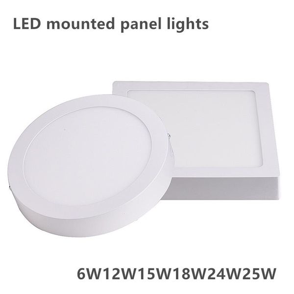 

downlights 18w 25w led surface mounted round panel light smd2835 ceiling lamp 110v to 240v