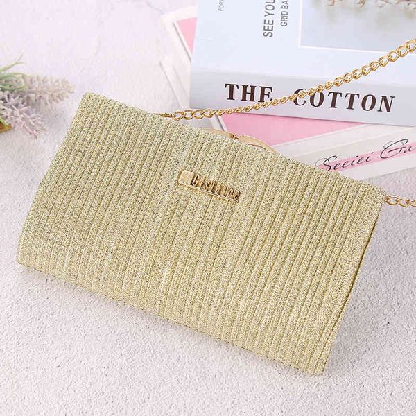 

fashion evening bag 2021 cool colorful plaid pleated clip holding dinner bridal