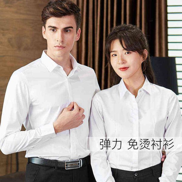 

luxury men's suits blazers elastic white shirt men's long sleeve fall 2021 slim fit shirt, White;black