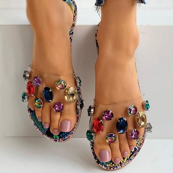 

slides women flip flops shoes slippers rhinestones sandals ladies slide wild bling slipper mujer summer 2021, Black
