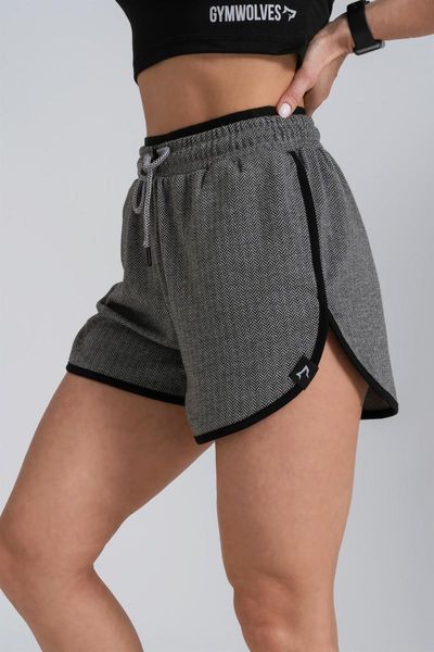 

women's shorts gymwolves women sports | runner series woman sorts, White;black