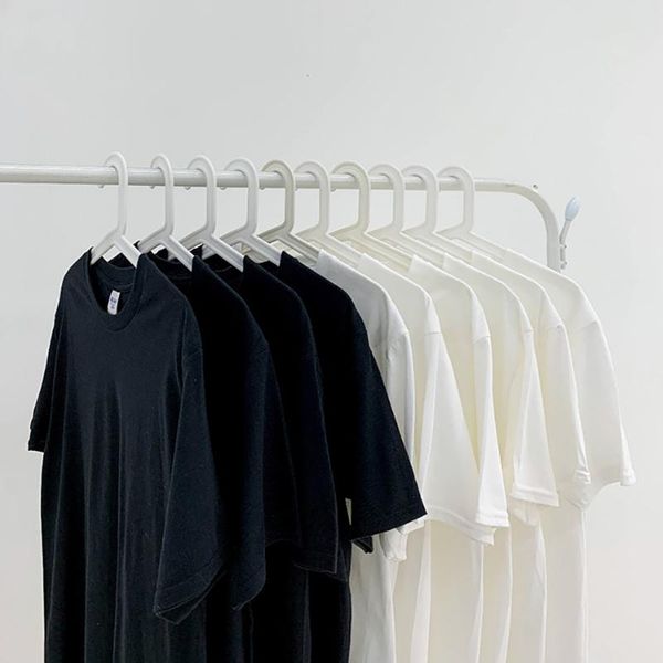 

women's t-shirt 2021 summer urban fashion t-shirts women black white solid color clothes trend simple loose o neck soft short sleeve