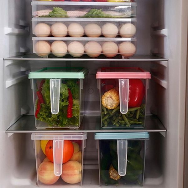 

storage bottles & jars colorful kitchen refrigerator food box plastic transparent for