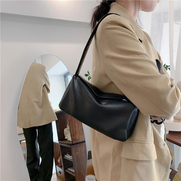 

evening bags simple pu tofu bag ins underarm 2021 autumn wild shoulder temperament litchi pattern handbag