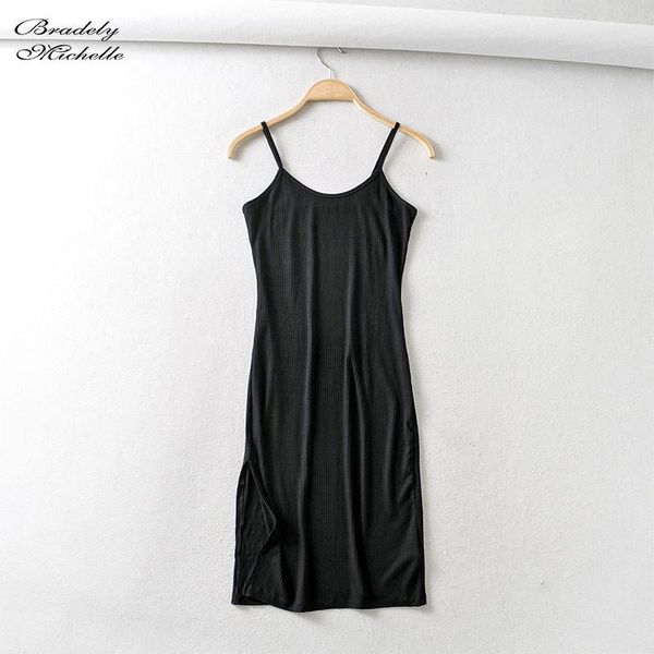 

casual dresses bradely michelle summer dress elastic solid spaghetti strap sleeveless bodycon party, Black;gray