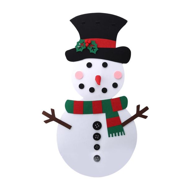 

christmas decorations diy tree snowman kids felt year gifts toys artificial xmas home decoration hanging ornaments