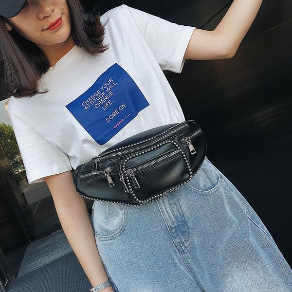 

waist bags luxury handbags women designer belt bag personalized fashion chest chain girl crossbody women's rivet shoulder
