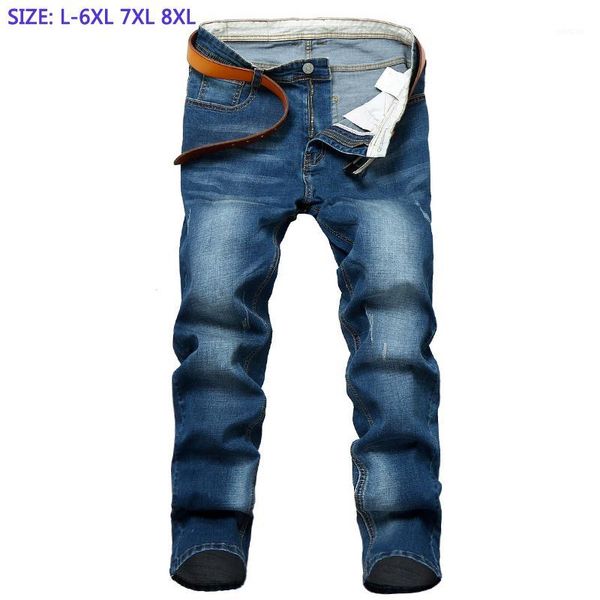 Calças de jeans 2021 Calças de corpo inteiro Alta Qualidade Algodão Decreto Venda Extra Grande Homem Super Big Plus Size 28-42 44 46 48