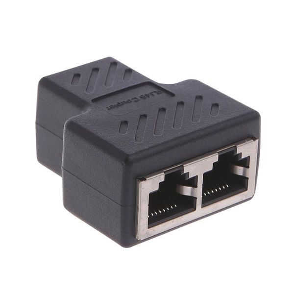 

hubs ootdty 1 to 2 ways lan ethernet network cable rj45 female splitter connector adapter