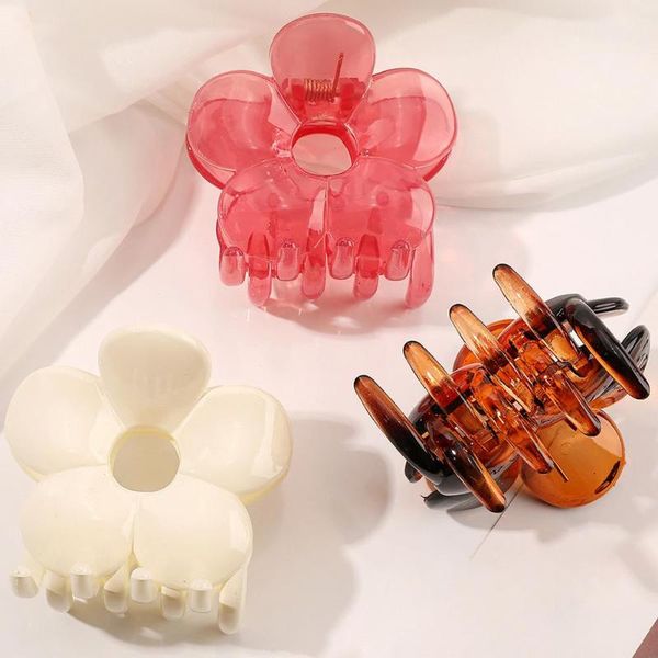 

hair clips flower plate clip high-quality material jelly color
