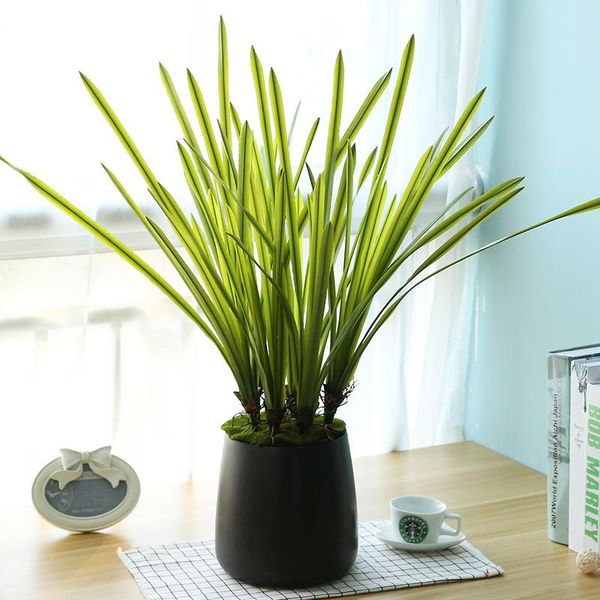 

54cm artificial reed grass bunch autumn tropical onion home living room garden el office deskplastic decor plants decorative flowers & w