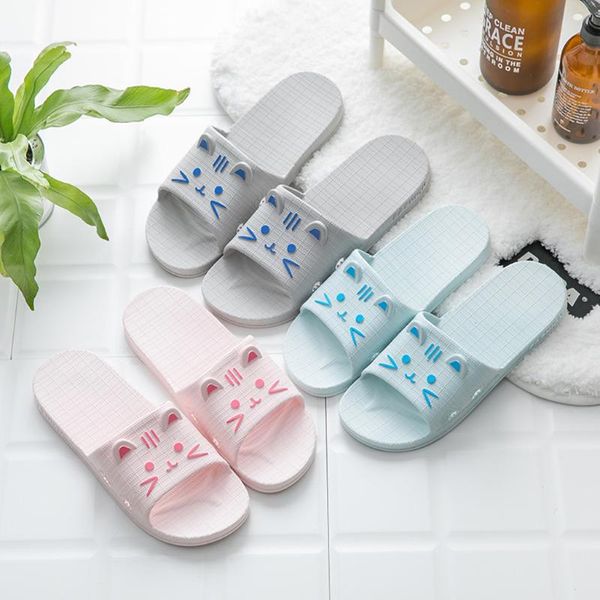 

slippers summer slipper women home indoors floor family shoes shower sandals skidproof candy color peep toe beach 2021, Black