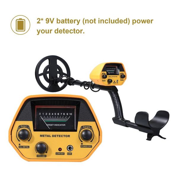 

adjustable stem 7 inch waterproof metal detector high accuracy coil with headphone for underground coins relics jewelry treasure detectors