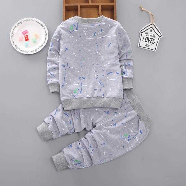 

toddler baby 3 boys t shirt+pants tracksuit set boys sportswear autumn kids designer clothes sets 1-4years, White