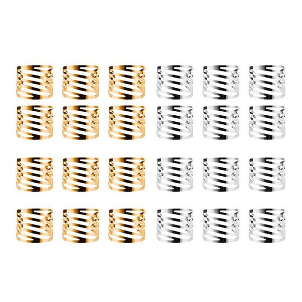 

pcs wedding napkin rings table decoration gatherings everyday use buckle, 12 golden & 12pcs silver