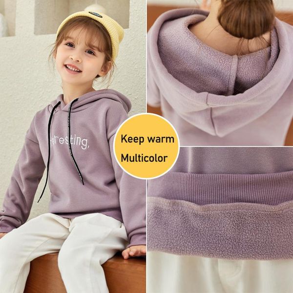 

pullovers girls long sleeve hoodies autumn spring cute kids sweatshirt and hoody children plus velvet hooded casual & sweatshirts, Black