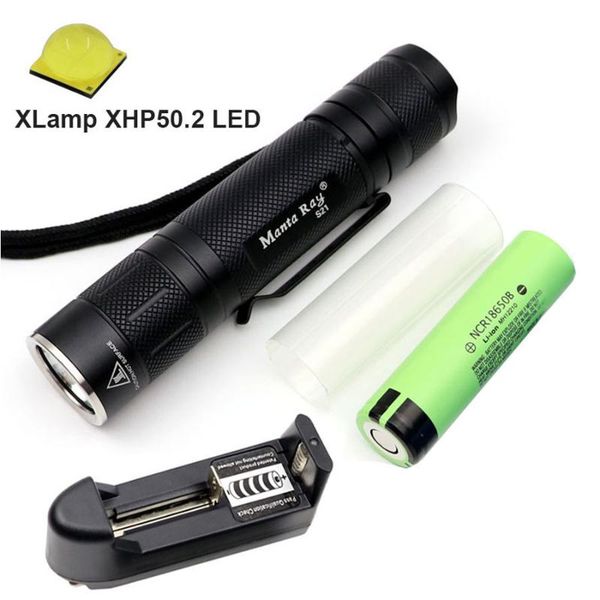 

black torch cree xhp50.2 6500k led inside dtp board stepless dimming light design 21700 or 18650 battery flashlights torches