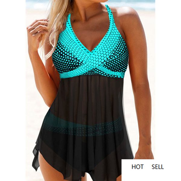 

swimwear swimsuit women plus size tankini sets swim vintage beach wear bathing suits female skirt halter swim suit