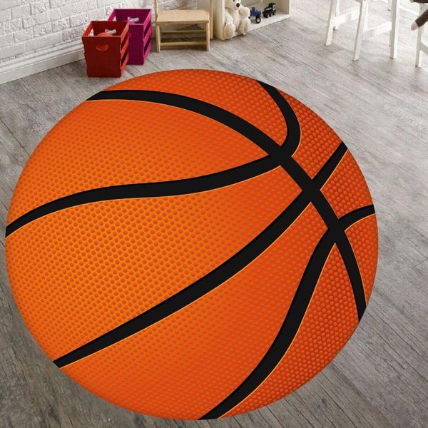 

carpets basketball world 17 patterned round carpet, non slip floor area rug, game carpet