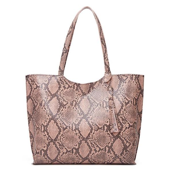 Borsa da donna in pelle PU di grande capacità HBP Borsa a spalla singola con stampa serpente Borsa moda europea e americana