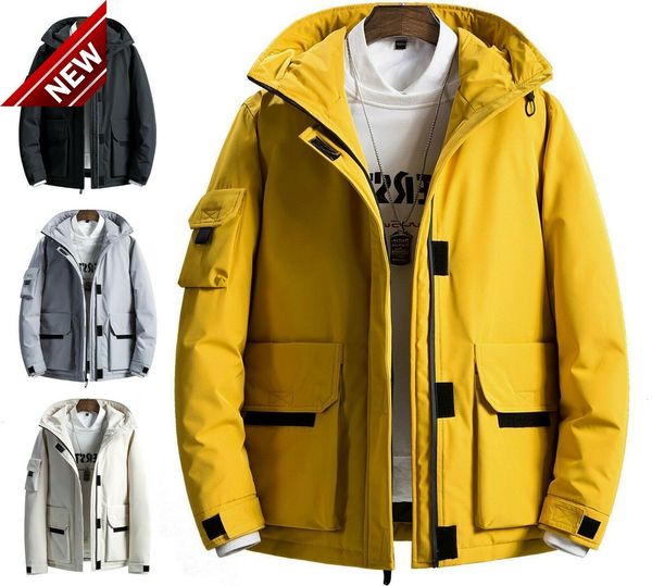 

down mens warm duck winter hooded for ski mountain outdoor thick jackets coat puffer parka thermal windproof snow sport male new, Black