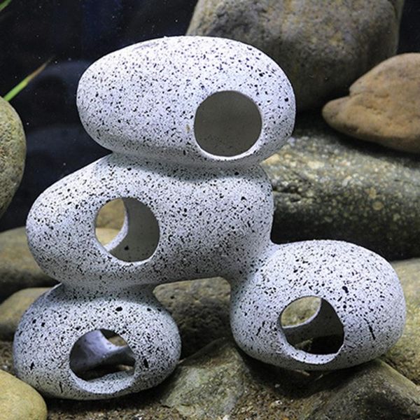 

decorations aquarium rock cave fish tank pond hideaway for shrimp cichlid hiding breeding spawning hideout decor stone ornament