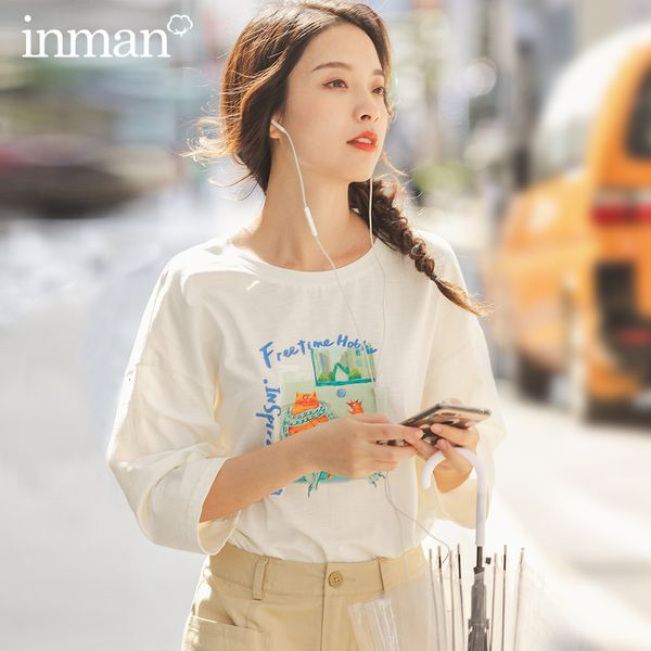 

t shirts white spring autumn arty causal round collar interesting cat pattern comfortable cotton t-shirt hamp