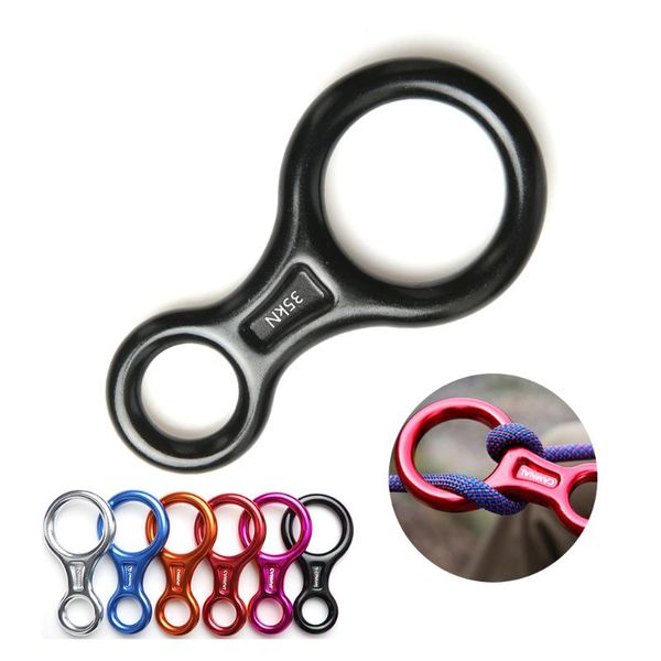 

cords, slings and webbing outdoor rock climbing descender 35kn figure 8 word rope rappel ring downhill eight rappelling gear belay device