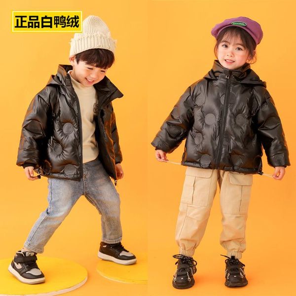 

down coat boys girls jackets white duck outerwear kids coats fashion casual children's clothing teenager student thicken clothes, Blue;gray