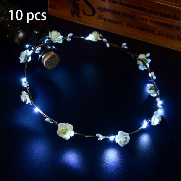 

decorative flowers & wreaths glowing wreath led light headwear tourist attraction hair ornaments hairband decoration accessories