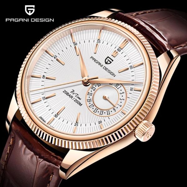 

wristwatches 2021 noe quality pagani design men's automatic quartz wristwatch luxury sapphire 200m waterproof military watches reloj hom, Slivery;brown