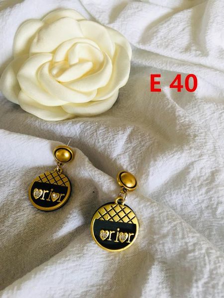 

dangle & chandelier davidzhang earrings accient copper 4 letters d earings stainless rhinestone stud luxury jewery for women girl g, Silver