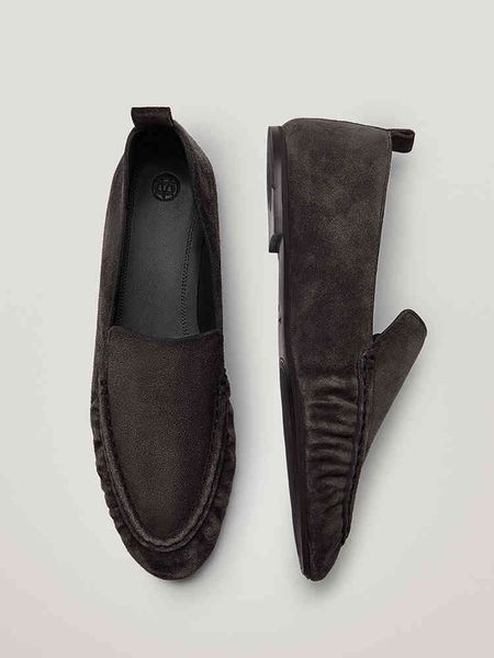 

dress shoes women's legitimate leather shoes withered, women's loafers england style, low vcsr, Black